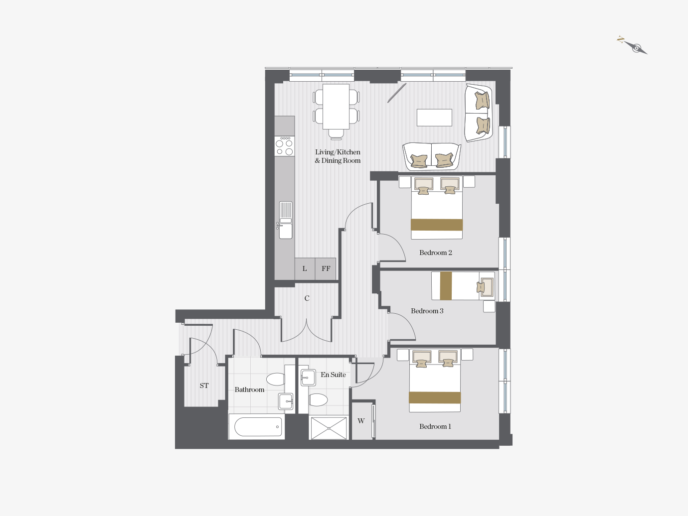 Floorplan for S0/03 at City Wharf, Ground