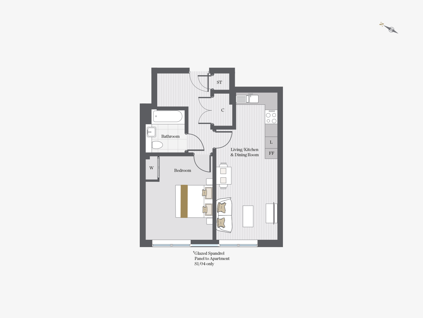 Floorplan for S2/11 at City Wharf, Second