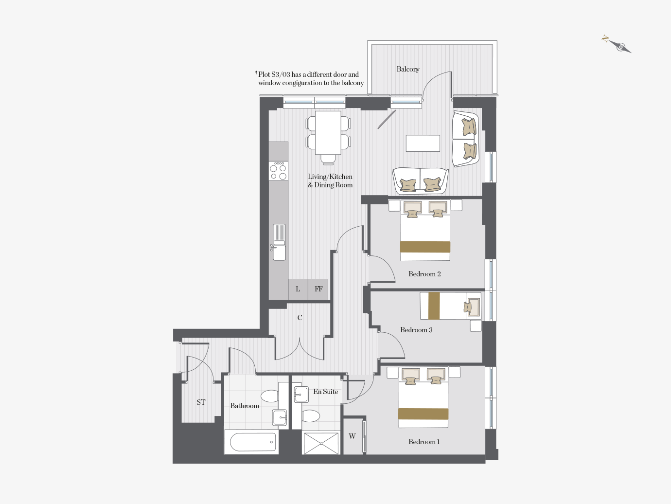 Floorplan for S2/03 at City Wharf, Second