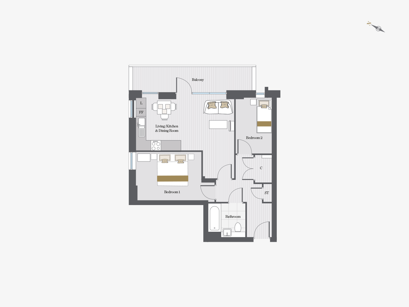 Floorplan for S8/01 at City Wharf, Eighth