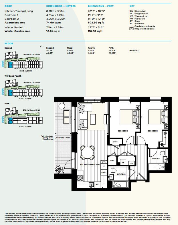 Floorplan for A3.62 at Artisi, Third