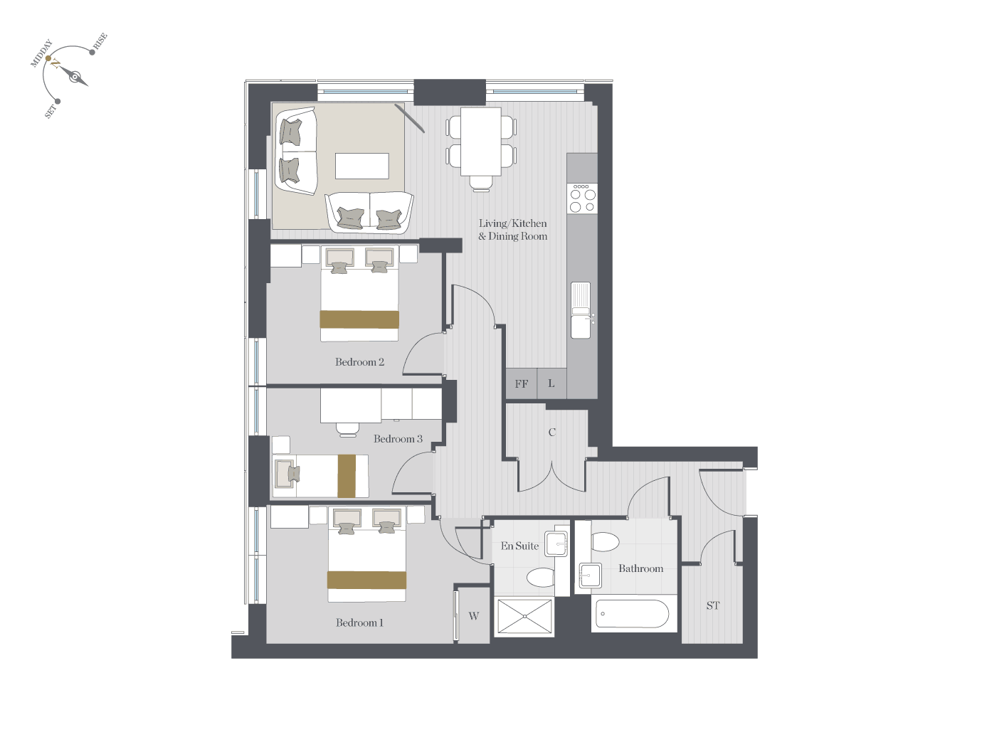 Floorplan for S0/01 at City Wharf, Ground