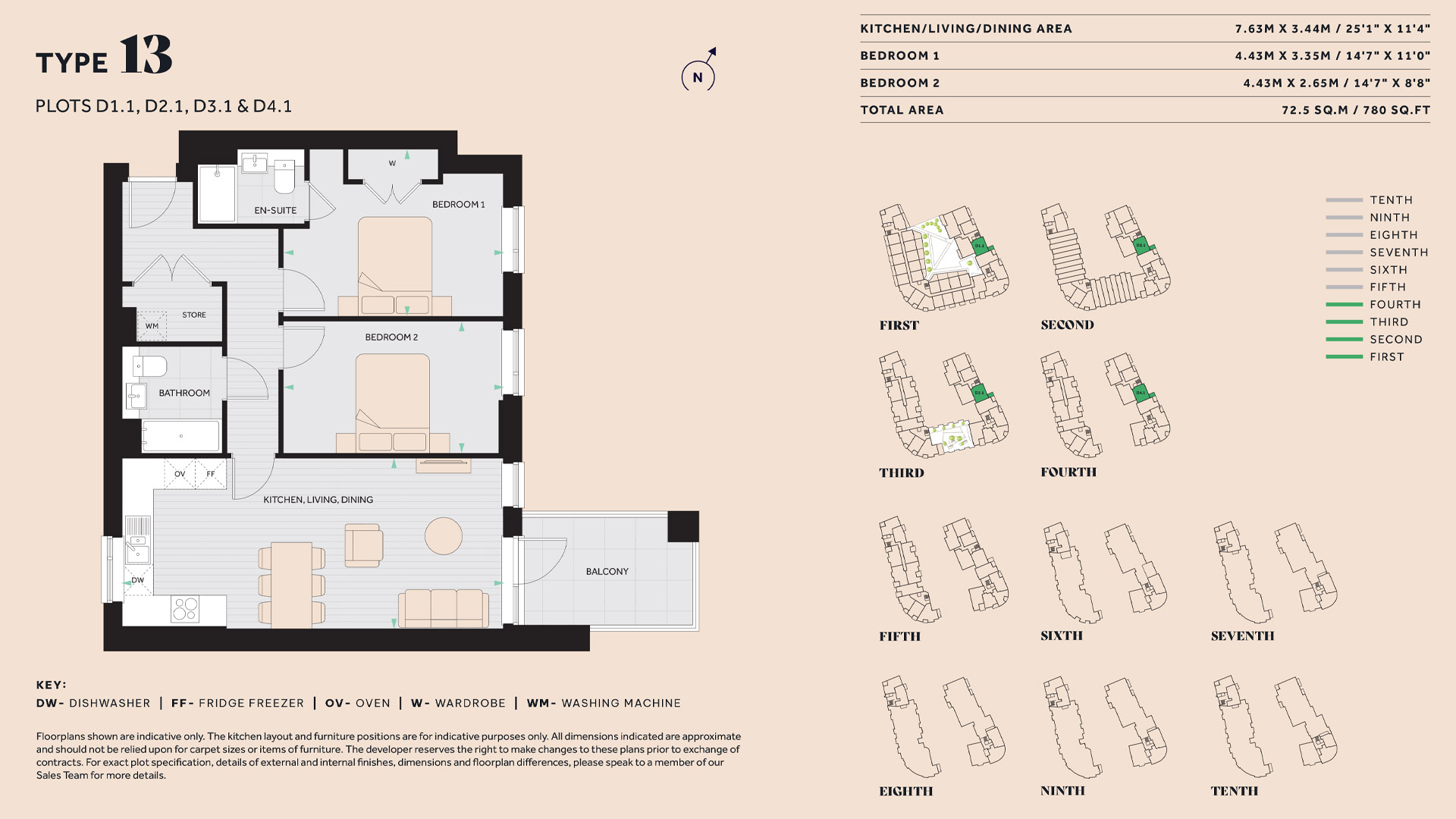 Floorplan for Plot D3.1 at The Hue, Third