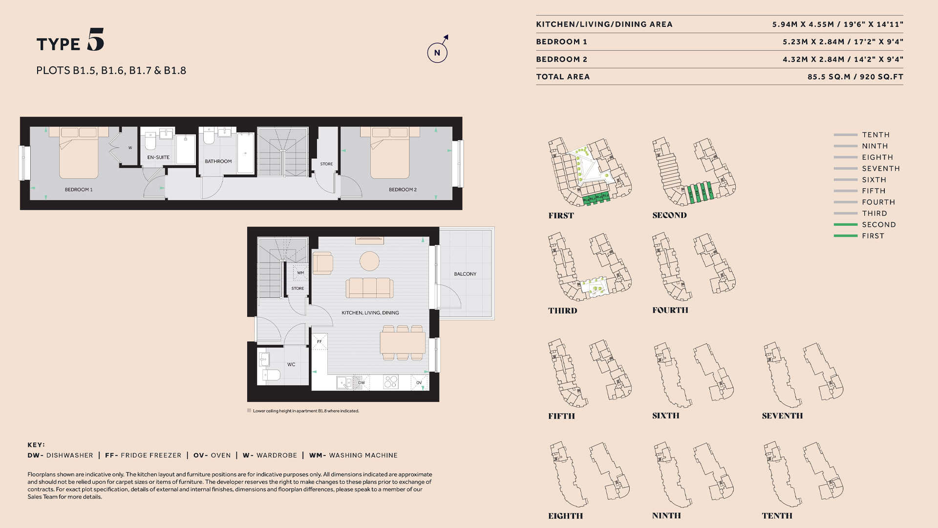 Floorplan for Plot B1.8 at The Hue, First