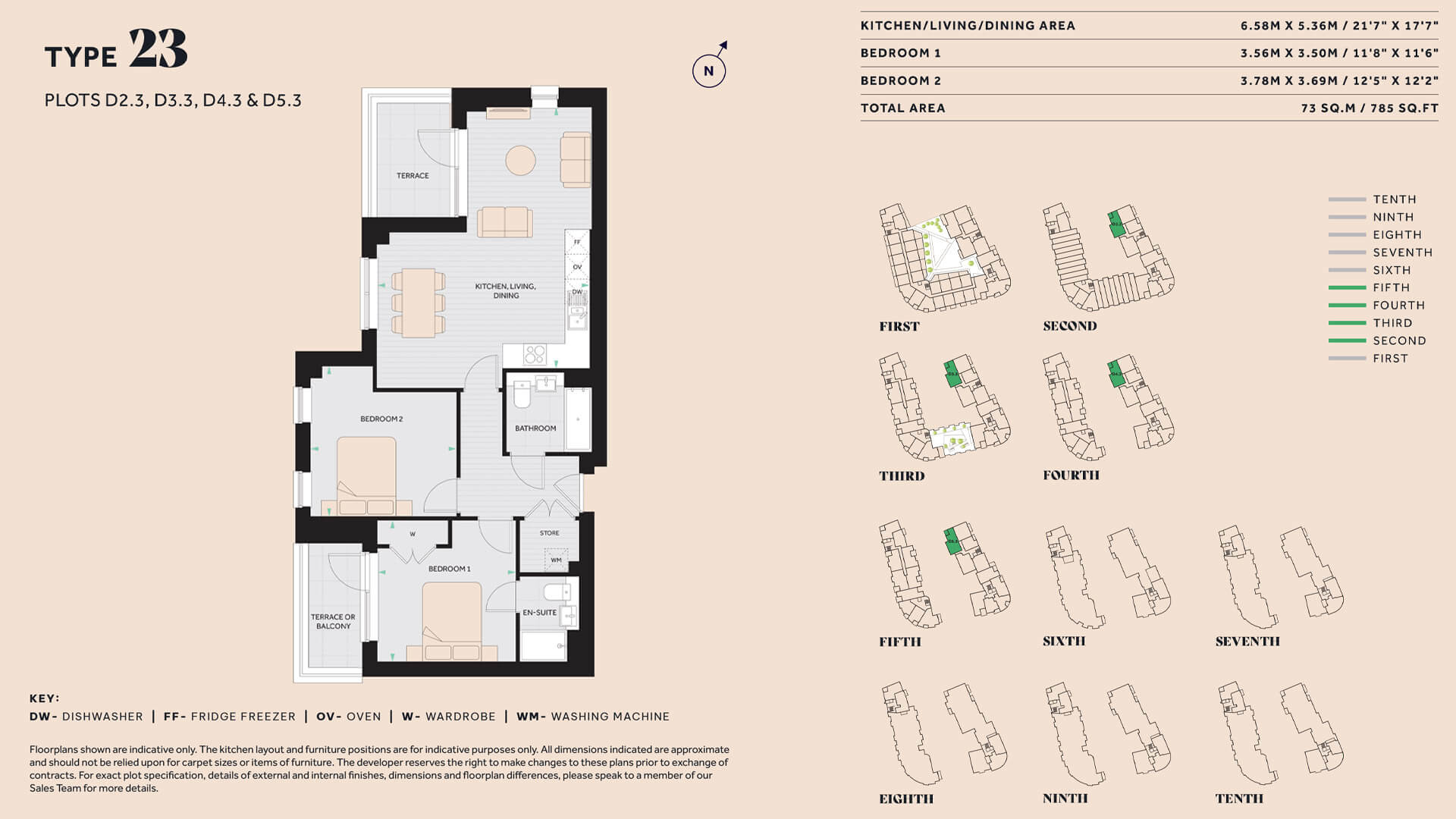 Floorplan for Plot D4.3 at The Hue, Fourth