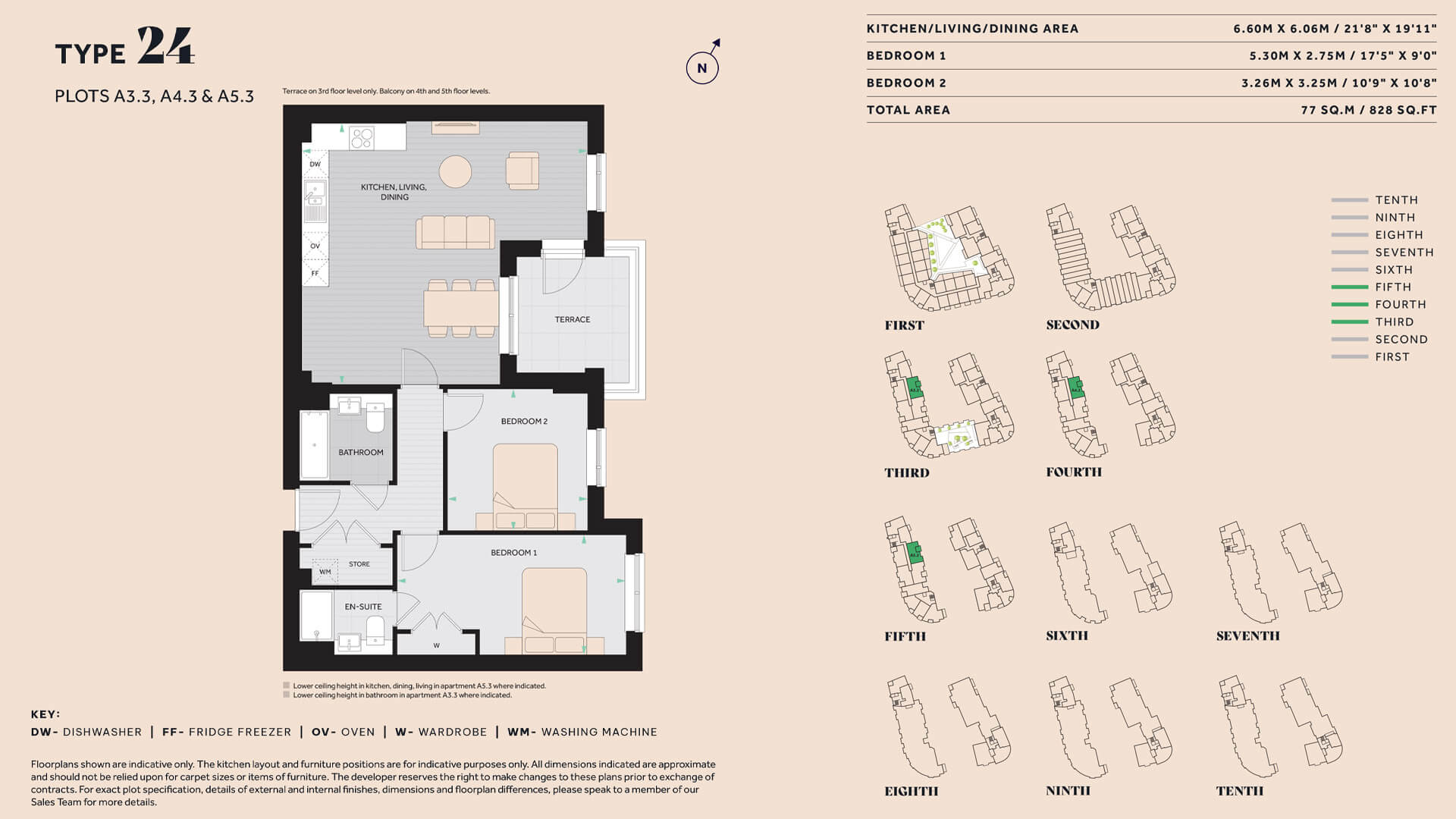 Floorplan for Plot A4.3 at The Hue, Fourth
